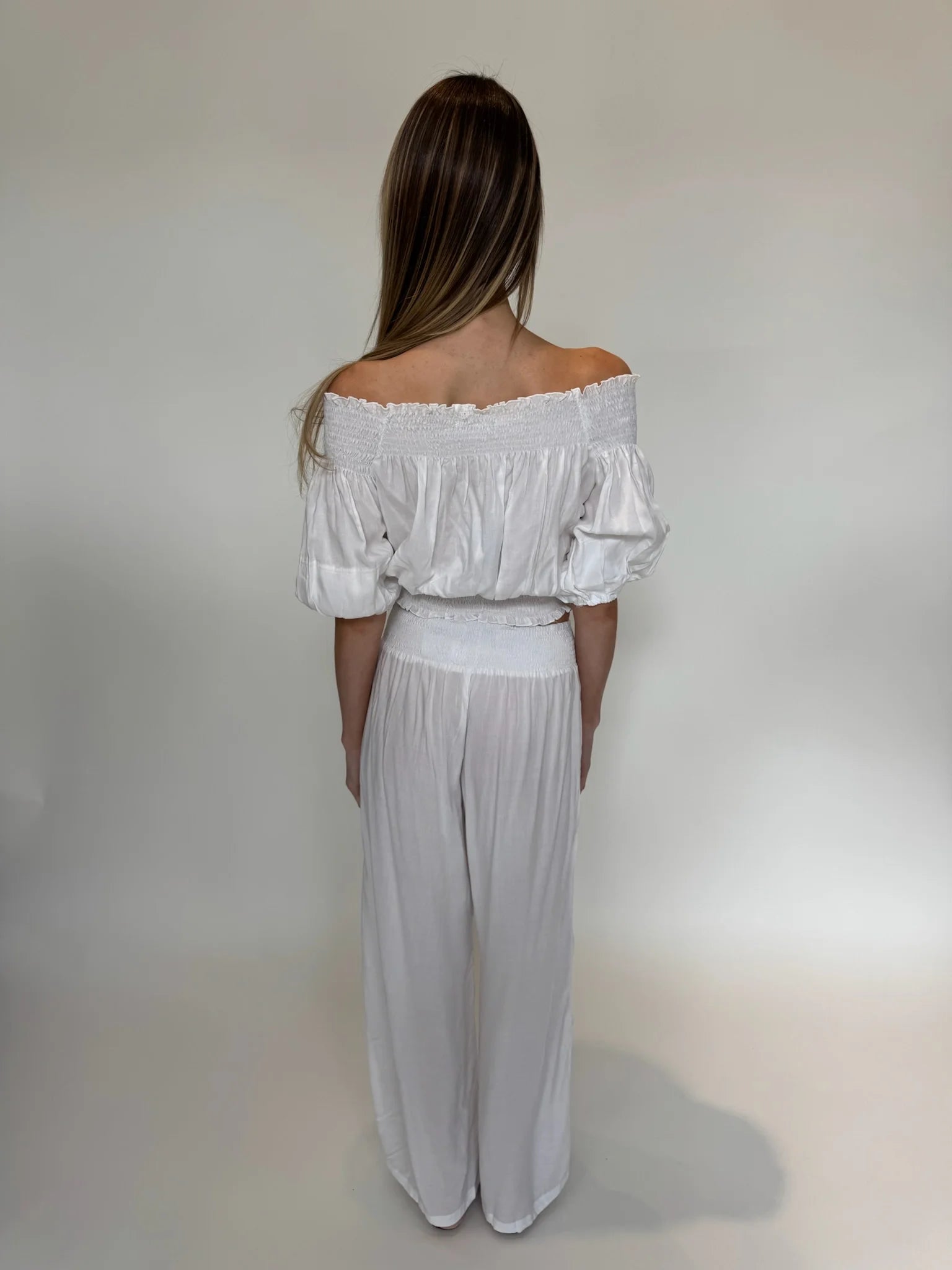 Skemo | Solids Leah Top | Back | White | Vagabond | Apparel | Boutique