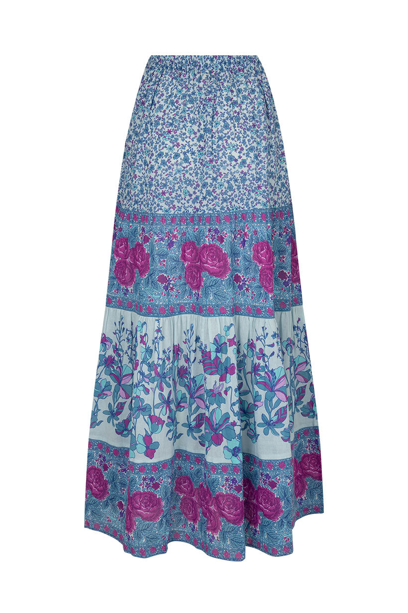 Free People ★ Spell Love Jetty Maxi Skirt Spell Love Jetty Maxi Skirt Blue Nirvana | Vagabond Apparel