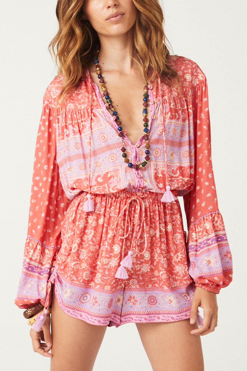 Spell Sunshine Bandit Romper Cayenne | Vagabond Apparel Boutique