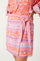 Spell Sunshine Bandit Wrap Mini Skirt Cayenne | Vagabond Apparel Boutique