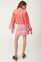 Spell Sunshine Bandit Wrap Mini Skirt Cayenne | Vagabond Apparel Boutique