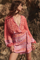 Spell Sunshine Bandit Wrap Mini Skirt Cayenne | Vagabond Apparel Boutique