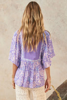 Spell | Sannah Short Sleeve Blouse | Lavender | Vagabond | Apparel | Boutique