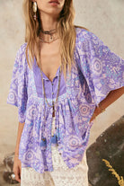 Spell | Sannah Short Sleeve Blouse | Lavender | Vagabond | Apparel | Boutique