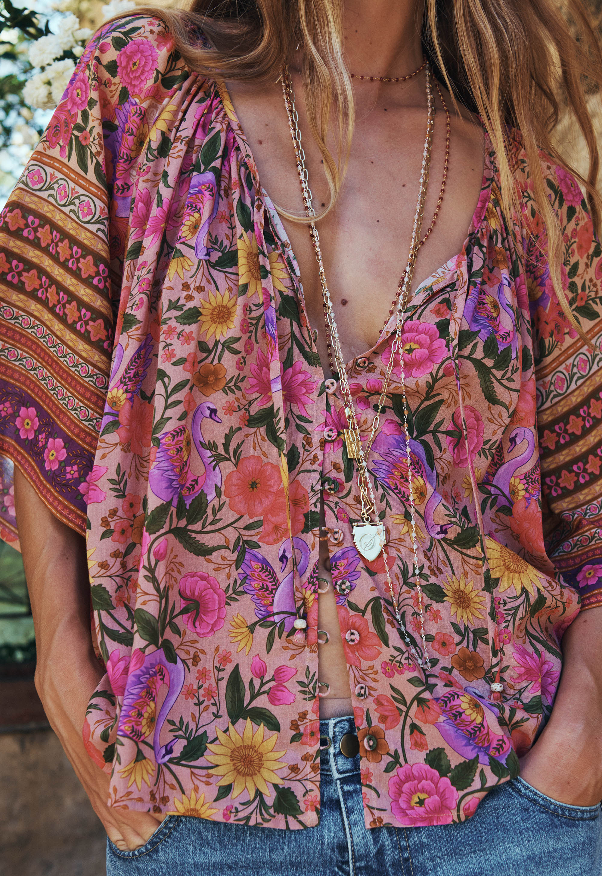 Spell | Swan Lake Short Sleeve Blouse | Vagabond | Apparel | Boutique