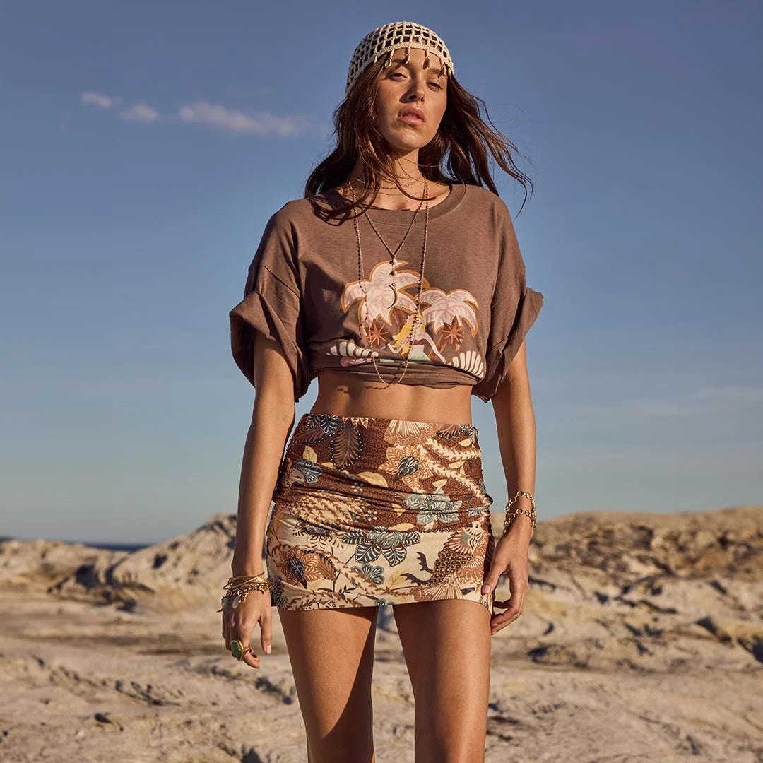 Spell | Volcano Goddess Mini Skirt | Model | Vagabond | Apparel | Boutique