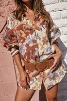 Spell | Volcano Goddess Shirt Dress | Close | Vagabond | Apparel | Boutique