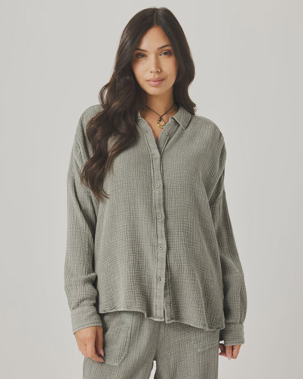 Splendid Ava Gauze Button Down – Vagabond Apparel Boutique