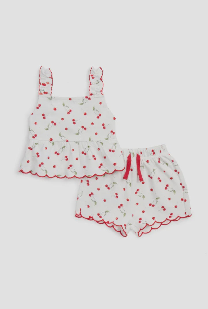Splendid Infant Girl Terry Cherry Tank Set