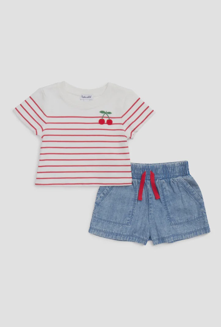 Splendid Toddler Girl Very Cherry SS Set