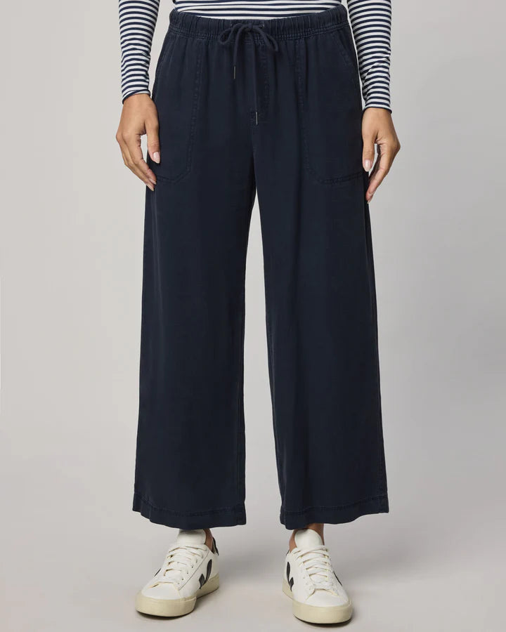 Splendid | Angie Crop Wide Leg Pant | Navy | Vagabond | Apparel | Boutique