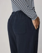 Splendid | Angie Crop Wide Leg Pant | Navy | Close | Vagabond | Apparel | Boutique