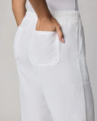 Splendid | Angie Crop Wide Leg Pant | White | Close | Vagabond | Apparel | Boutique