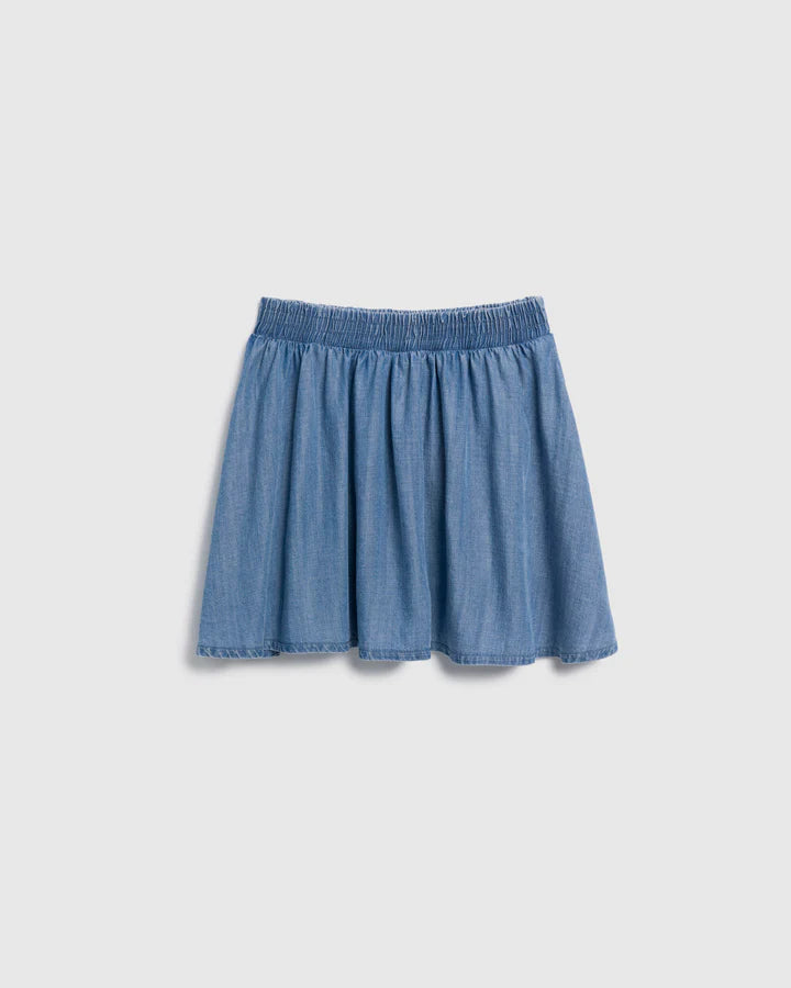 Splendid | Girl| Indigo | Skirt | Front | Vagabond | Apparel | Boutique