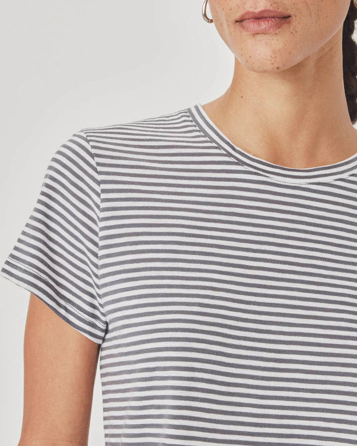 Splendid | Louisa Stripe Short Sleeve Tee | Ink | Close | Vagabond | Apparel | Boutique