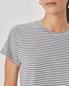 Splendid | Louisa Stripe Short Sleeve Tee | Ink | Close | Vagabond | Apparel | Boutique