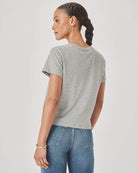 Splendid | Louisa Stripe Short Sleeve Tee | Olive | Back | Vagabond | Apparel | Boutique