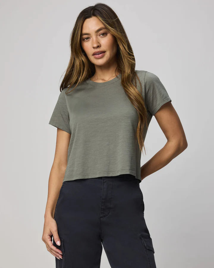 Splendid | Louisa Short Sleeve Tee | Olive | Vagabond | Apparel | Boutique