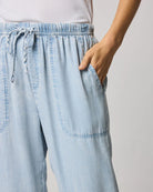 Splendid |  Angie Indigo Straight Leg Pant | Bleached | Close | Vagabond | Apparel | Boutique