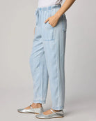 Splendid |  Angie Indigo Straight Leg Pant | Bleached | Side | Vagabond | Apparel | Boutique