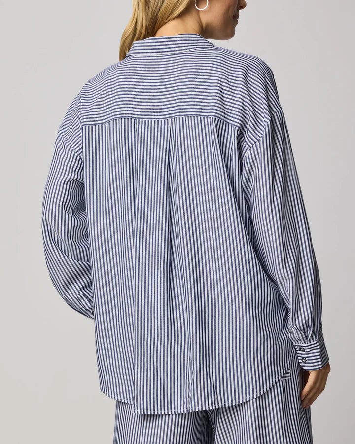 Splendid | Ella Stripe Button Down | Navy| Back | Vagabond | Apparel | Boutique