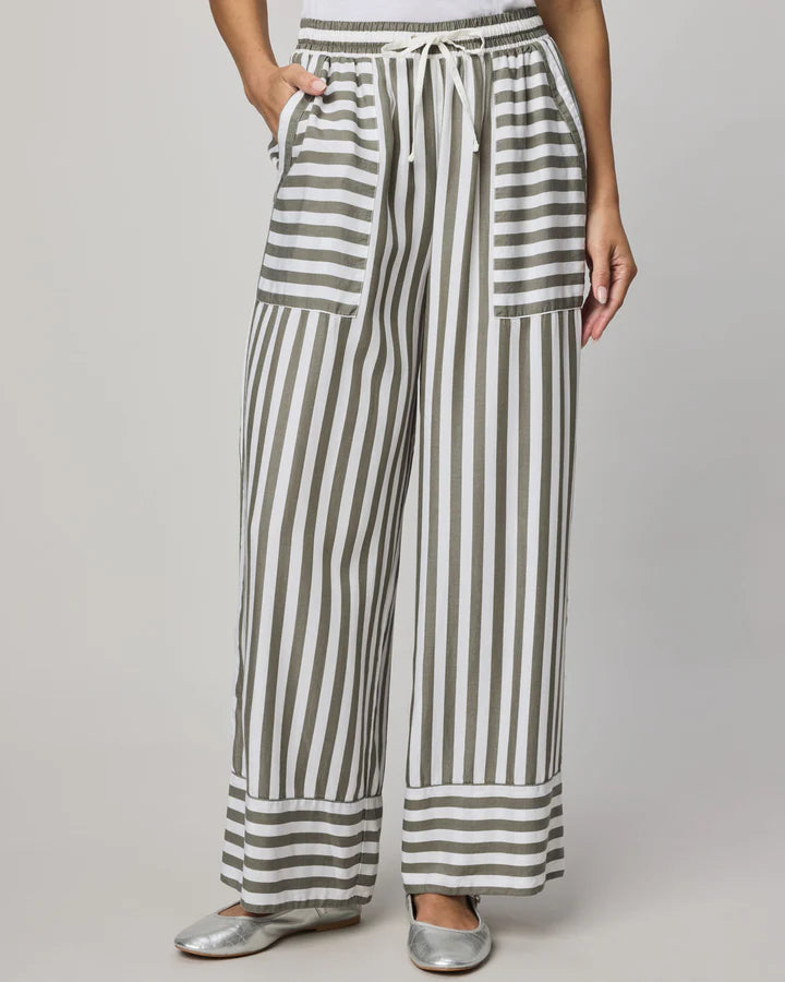 Splendid | Ella Stripe Pant | Olive | Vagabond | Apparel | Boutique