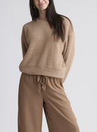 Splendid | Fallon Fuzzy Crewneck | Macchiato | Vagabond | Apparel | Boutique