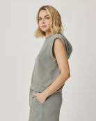 Splendid | Greta Terry Sleeveless Hoodie | Side | Vagabond | Apparel | Boutique