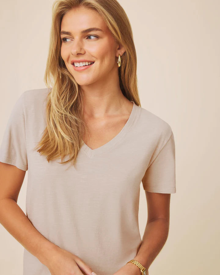 Splendid Louisa Boyfriend V Neck Tee