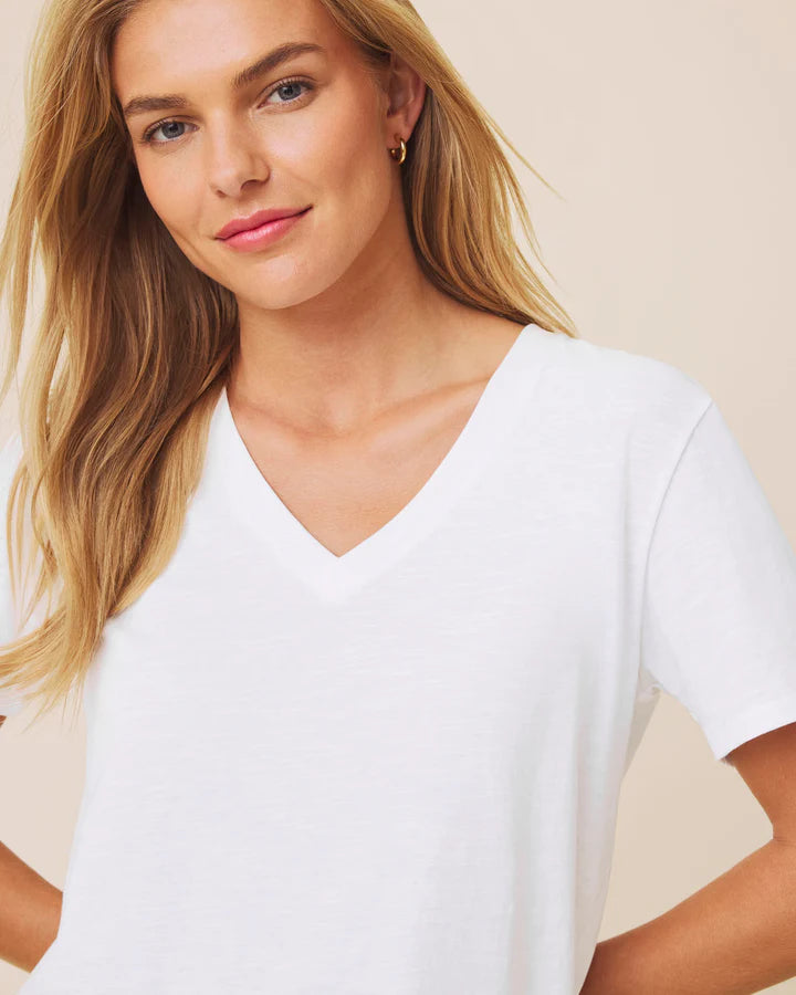 Splendid Louisa Boyfriend V Neck Tee