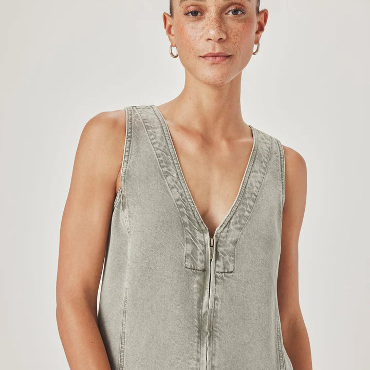splendid denim shirt dress Frank & Eileen Mary Ruffle Vintage Stonewashed Indigo, Famous Denim Indigo XXS