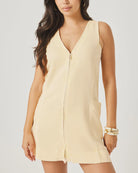 Splendid | Lounge Denim Mini Dress | Honey Suckle | Close | Vagabond | Apparel | Boutique