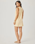 Splendid | Lounge Denim Mini Dress | Honey Suckle | Side | Vagabond | Apparel | Boutique