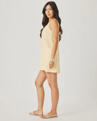 Splendid | Lounge Denim Mini Dress | Honey Suckle | Side | Vagabond | Apparel | Boutique