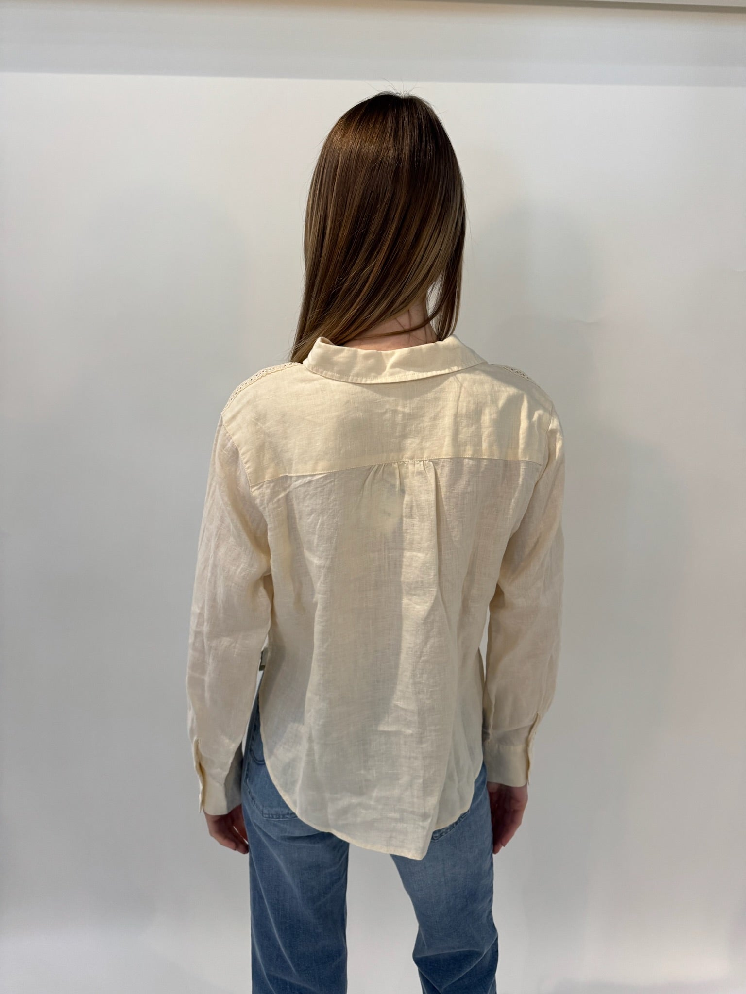 Splendid | Stella Linen Trim Button Down | Vagabond | Apparel | Boutique