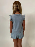 Splendid | Toddler Girl | Indigo Short Set | Back | Vagabond | Apparel | Boutique