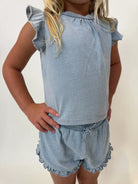 Splendid | Toddler Girl|  Indigo Short Set | Vagabond | Apparel | Boutique
