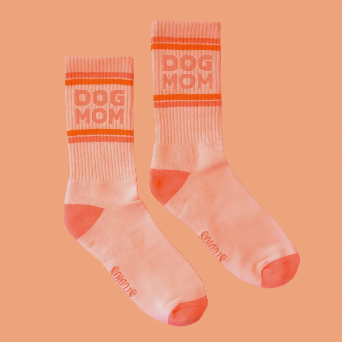 Sunshine Studios | Dog Mom Stripe Rib Crew Socks | Vagabond | Apparel | Boutique