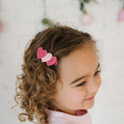 Sweet Wink | Pink Sparkle Hearts Valentines Hair Clip | Vagabond | Apparel | Boutique