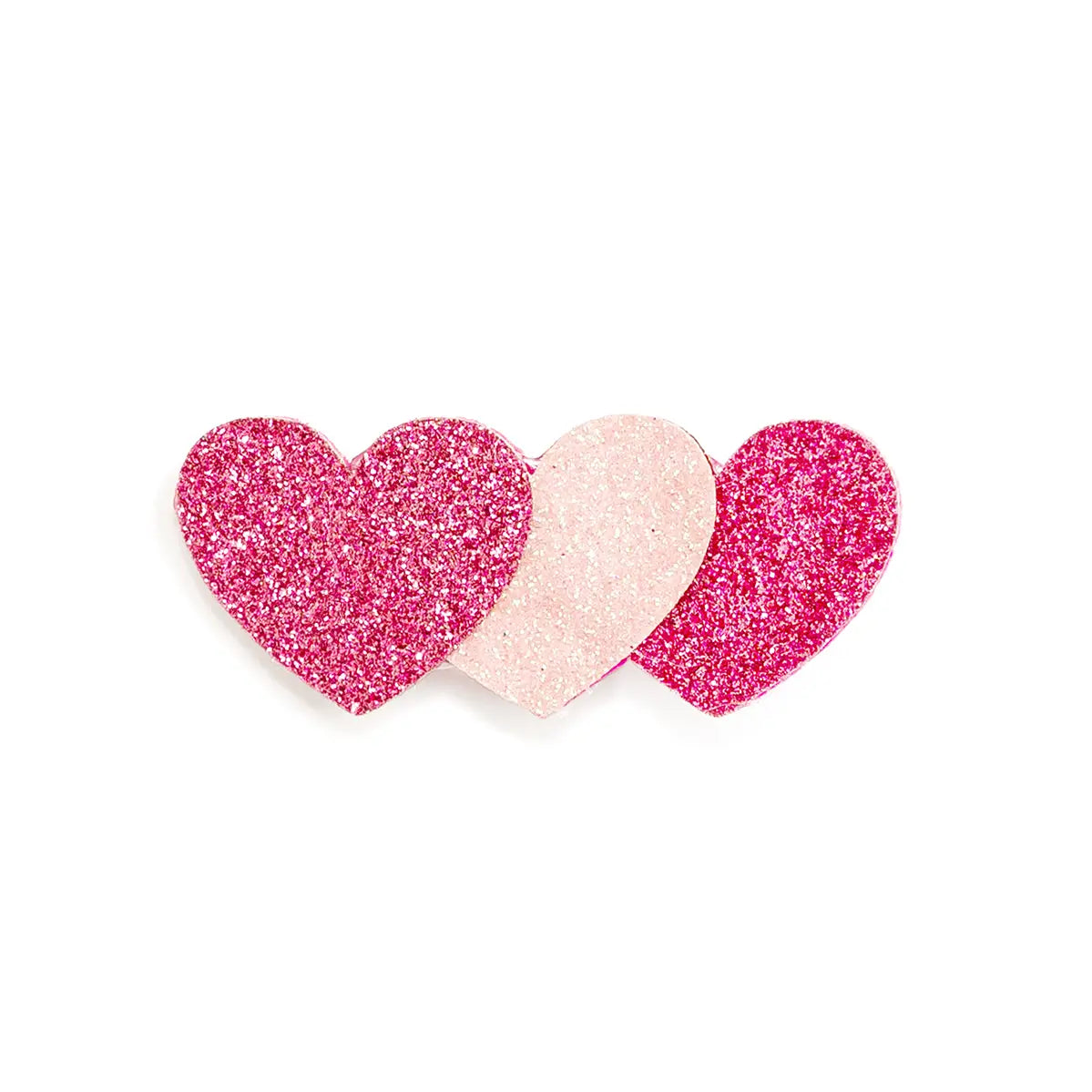 Sweet Wink | Pink Sparkle Hearts Valentines Hair Clip | Stock | Vagabond | Apparel | Boutique
