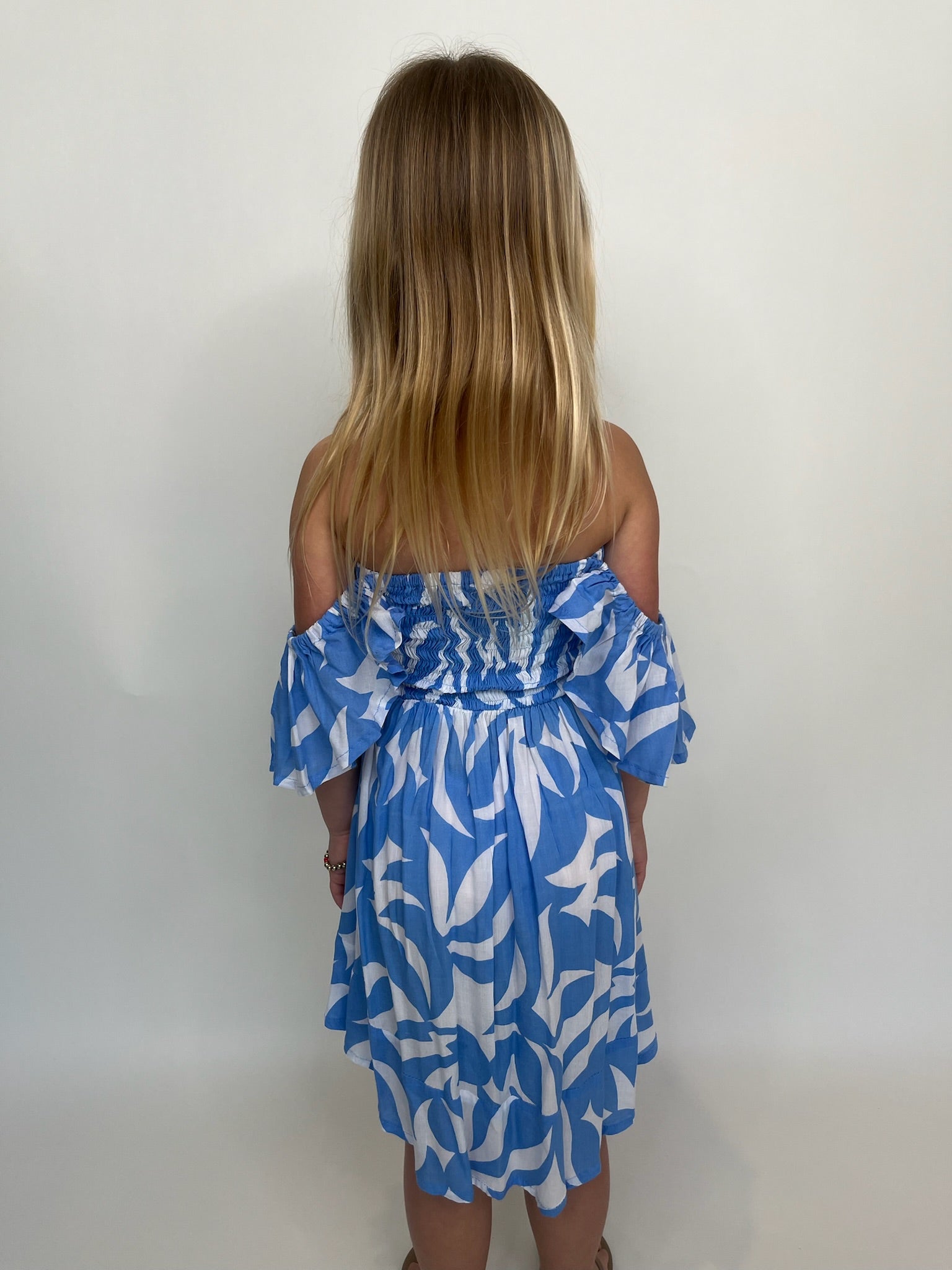 Tiare Hawaii Kid Happiness Dress Geo Sky | Vagabond Apparel Boutique