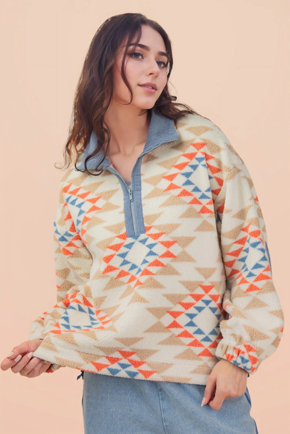 Very J | Aztec Pullover | Blue | Aztec | Vagabond | Apparel | Boutique