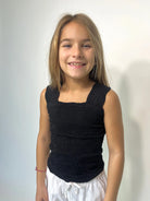 Vintage Havana | Textured Seamless Tank | Black | Model | Vagabond | Apparel | Boutique