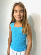 Vintage Havana | Textured Seamless Tank | Blue | Vagabond | Apparel | Boutique