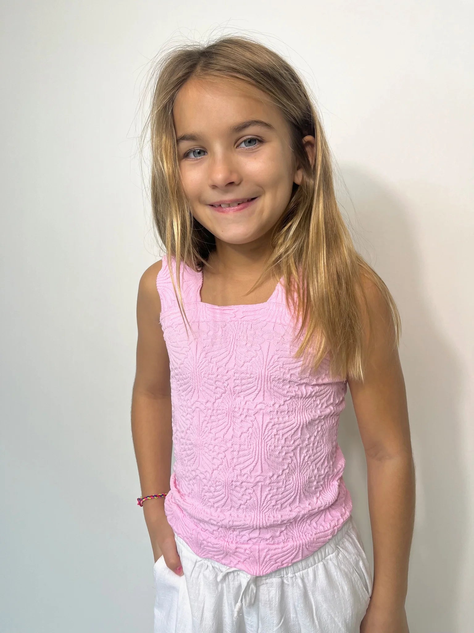 Vintage Havana | Textured Seamless Tank | Pink | Vagabond | Apparel | Boutique