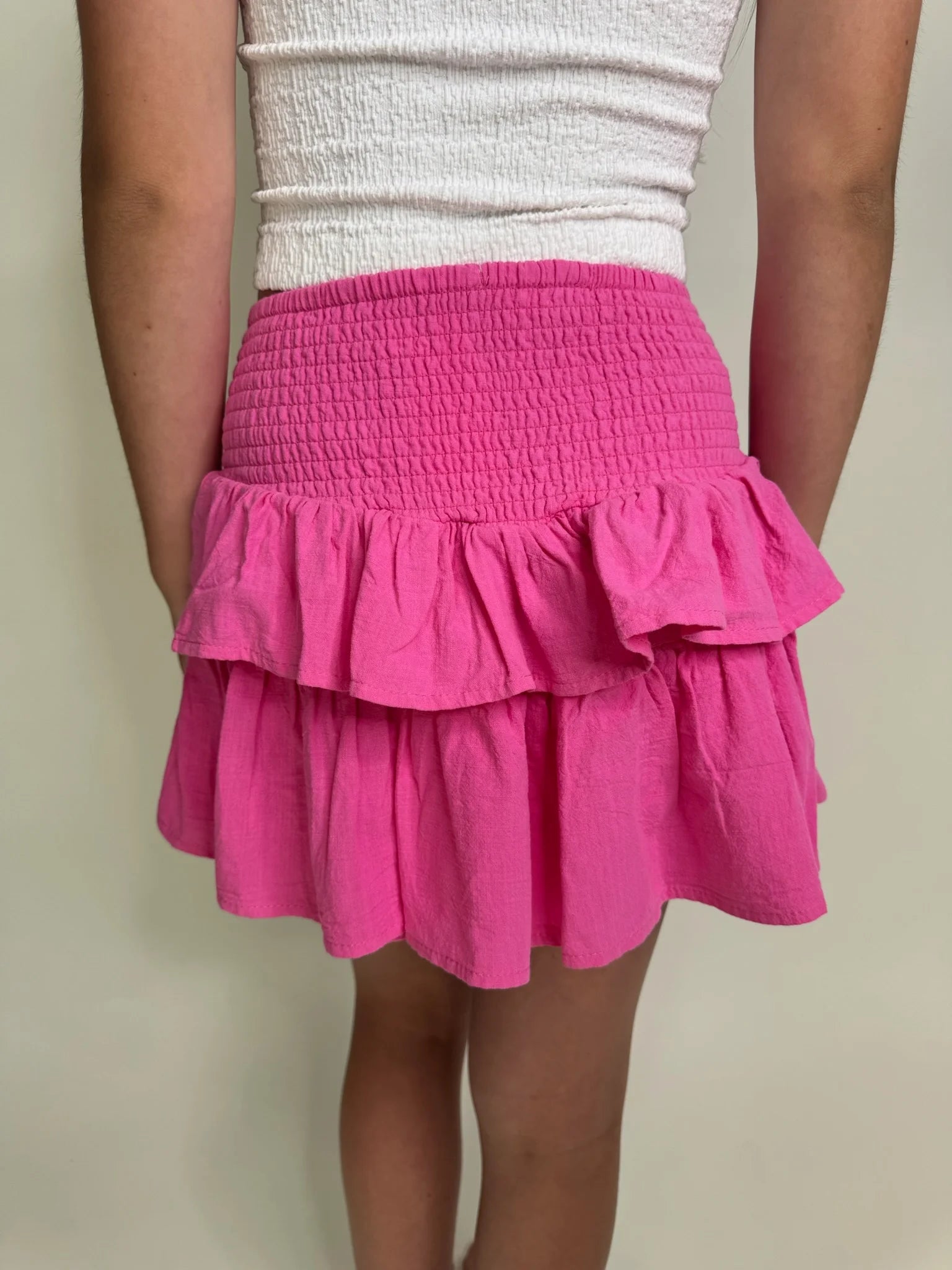 Vintage Havana | Kid | Ruffle | Skort | Pink | Back | Vagabond | Apparel | Boutique