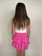 Vintage Havana | Kid | Ruffle | Skort | Pink | Back | Full | Vagabond | Apparel | Boutique