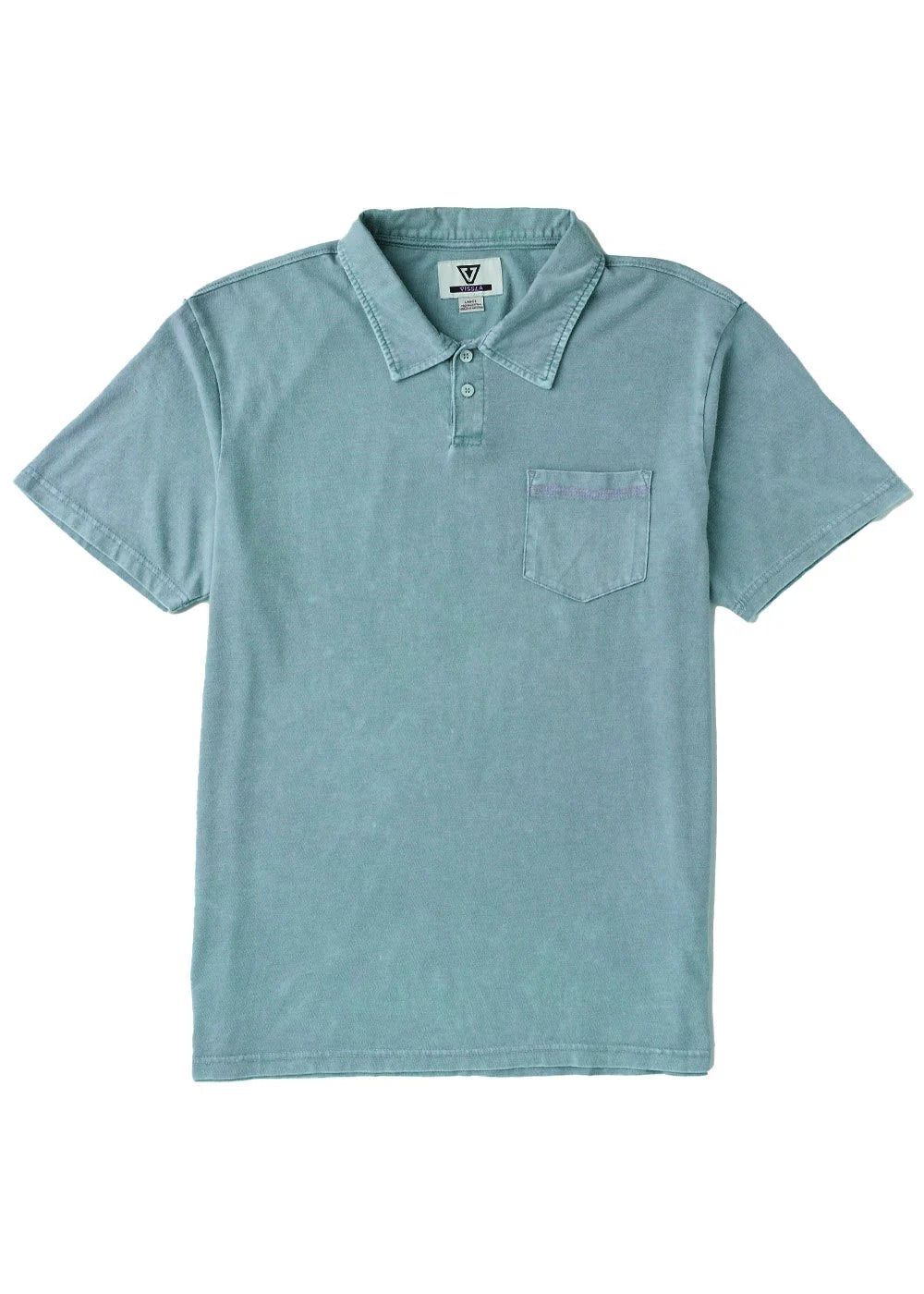 Vissla | Solid Sets Cosmic Wash Polo Tee |  Blue Haze | Vagabond | Apparel | Boutique