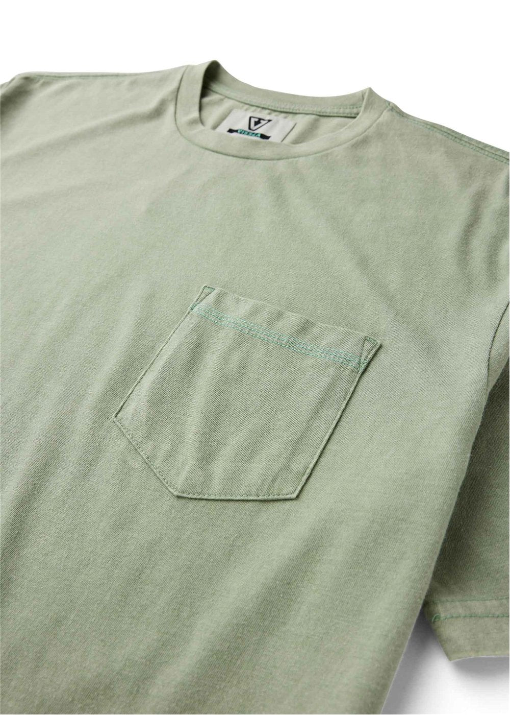 Vissla | Cosmic Wash Pocket Tee | Sage | Close | Vagabond | Apparel | Boutique