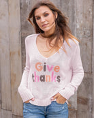 Wooden Ships |  Give Thanks Cropped V | Model | Vagabond | Apparel | Boutique